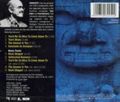 JIM HALL-CONCIERTO- CD( 9 TRACKS) back