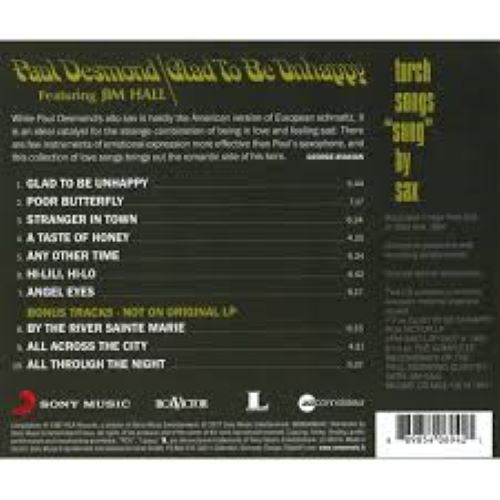 Paul Desmond - Glad To Be Unhappy back