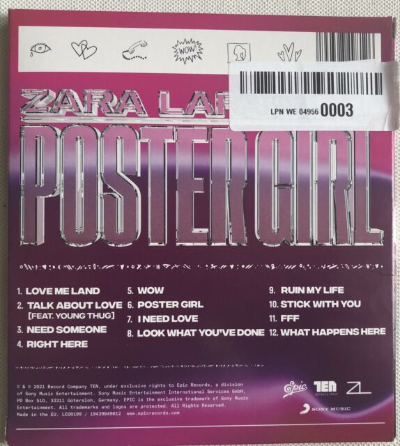 Zara larsson Poster girl cdback