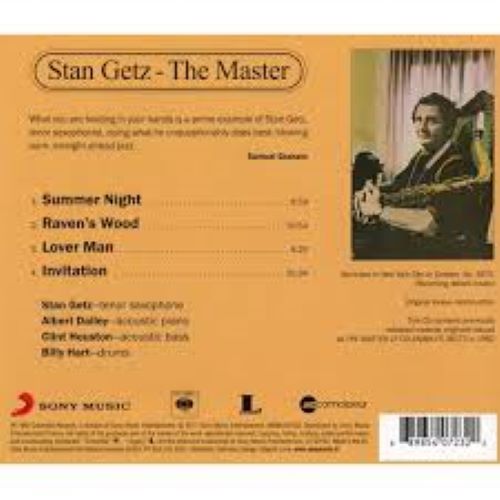 STAN GETZ - THE MASTER CD NEW back