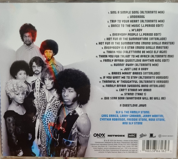 Sly & The Family Stone – Sly Lives (AKA The Burden Of Black Genius) cdback,2025