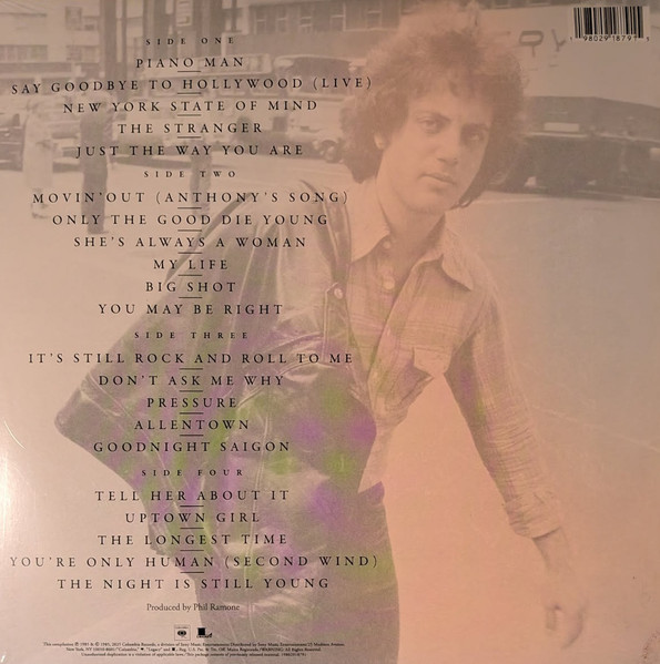 Billy Joel – Greatest Hits Volume I & Volume II, 2LP back 2025,re-press