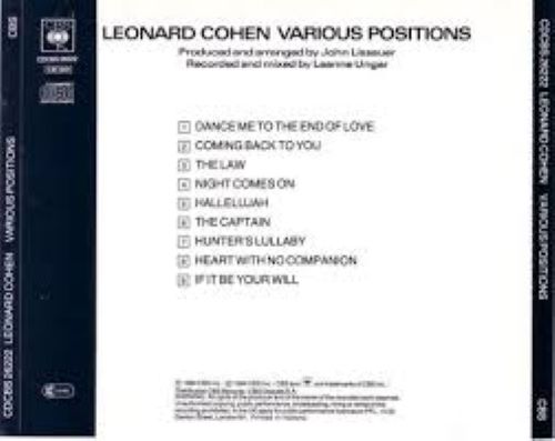 Cohen Leonard Various position back